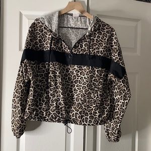 Cheetah windbreaker cropped